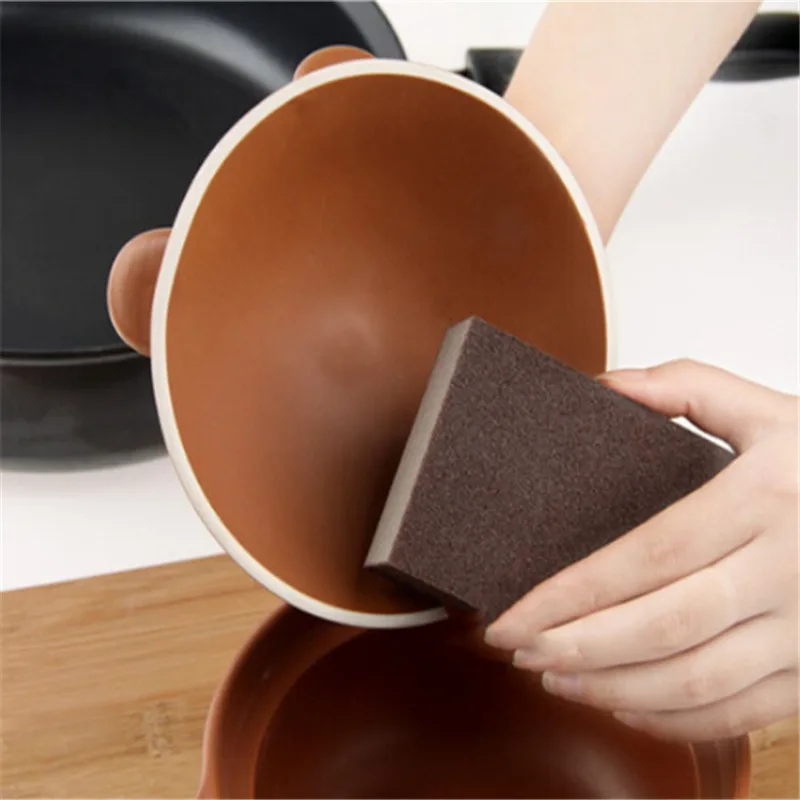 Magic Sponge Eraser Descaling Emery Cleaning Brush Silicon Carbide Descaling Cleaning Brush Stove Top Pot for Kitchen Tools
