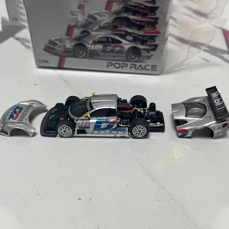 جديد في المخزون Xcartoys Poprace 1:64 مرسيدس بنز Amg 1997 Fia-Gt Clk-Gtr سيارة سبيكة مصغرة دييكاست مرسيدس حلية مخصصة #2