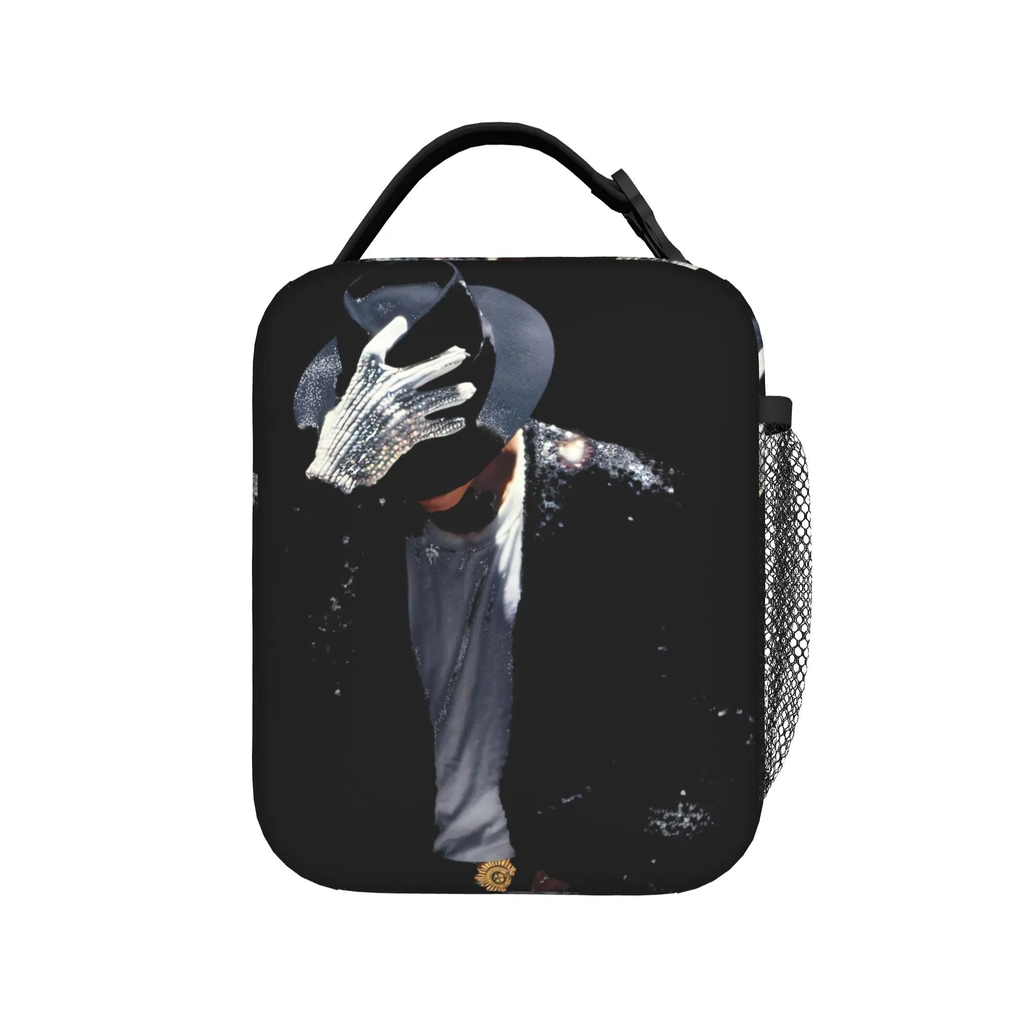 MJ king of pop Retro 90s Insulated Lunch Bags Large Reusable Cooler Bag Tote Lunch Box Work  Outdoor Girl Boy