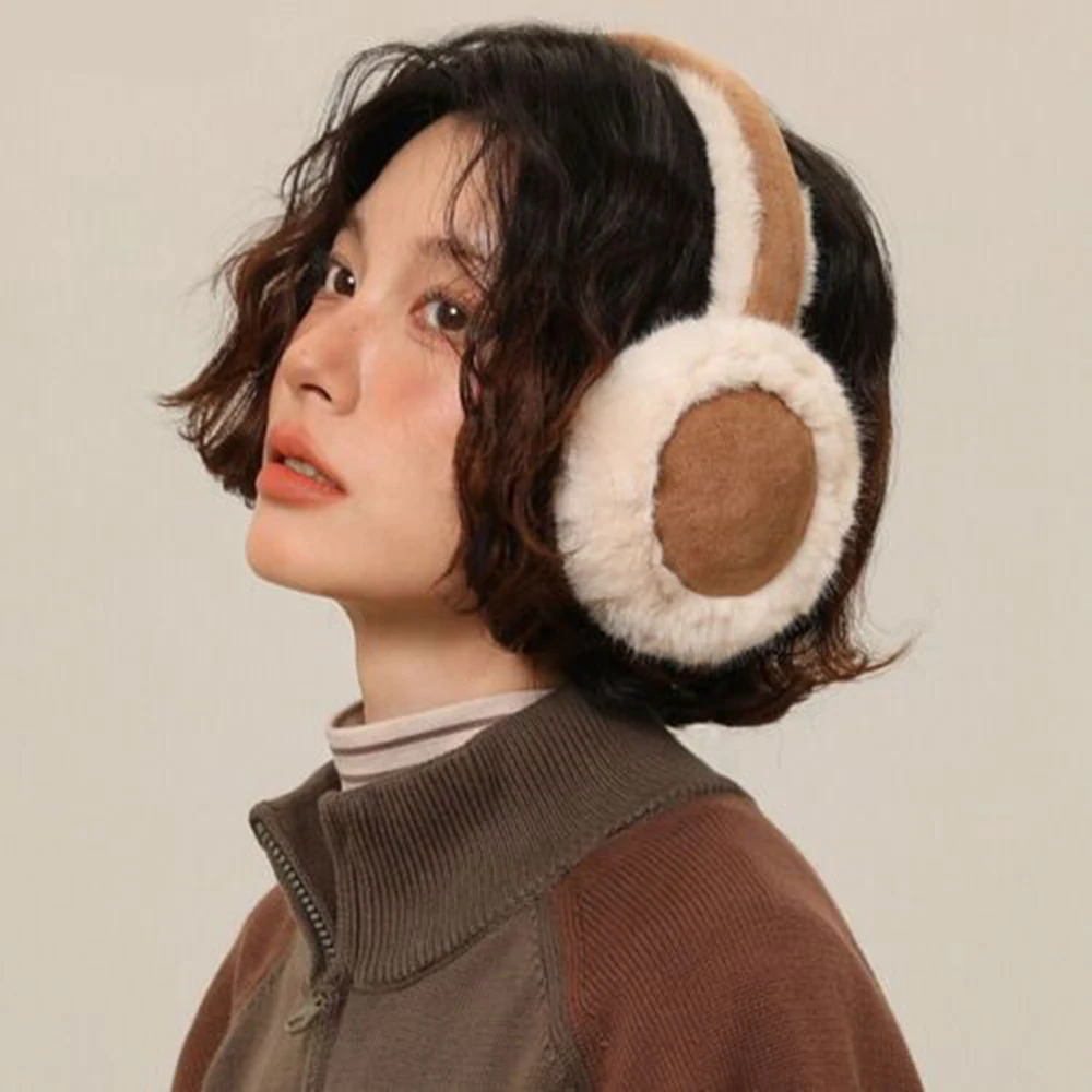 Fashion Plush Earmuffs Foldable Cold Protection Ear Warmer Winter Warm Soft Ear Cover Outdoor