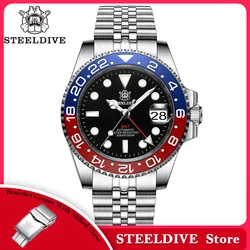 NH34 Bewegung Neue Uhr 2023 Vier Hände G M T STEELDIVE 41MM SD1993 C3 Super Leucht 300M Wasserdicht herren Dive Watch Uhren