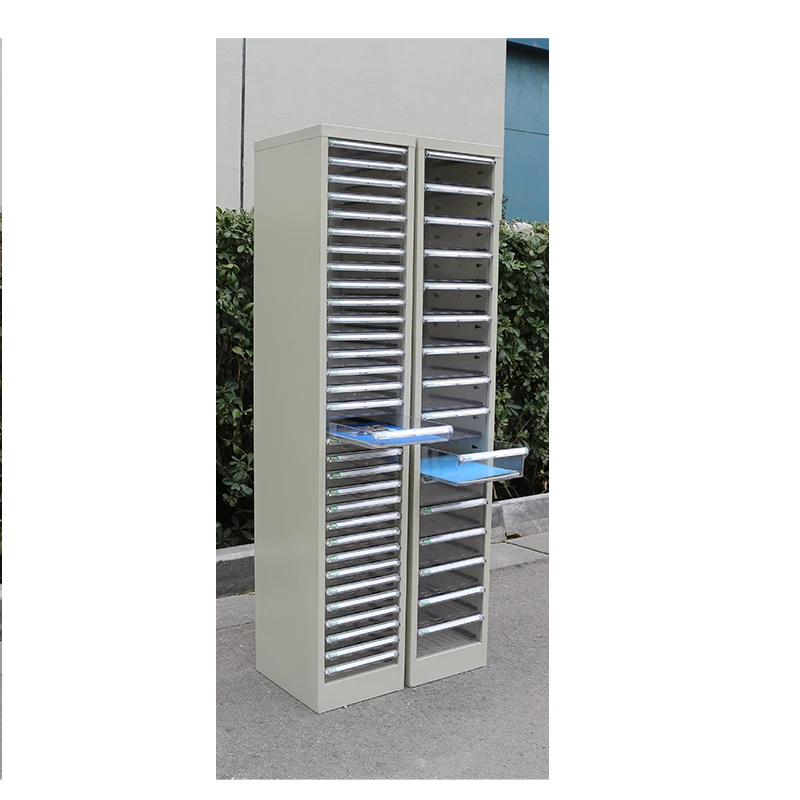 A4 file paper rack Multi-layer metal open face file cabinet  with 32drawers