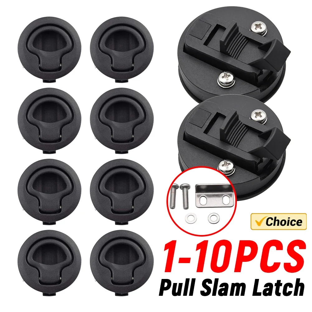 

Pull Slam Latch Flush for Yacht Boat Door Latch Plastic Boat Accessories Marine Round