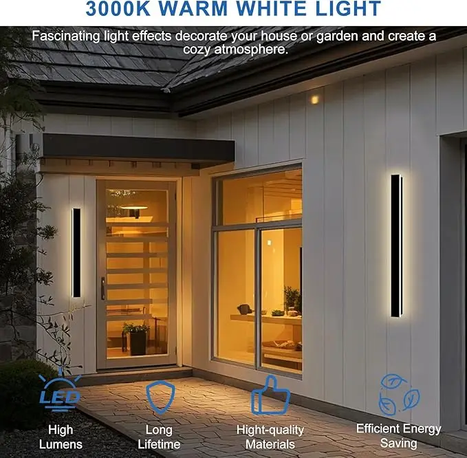 2 Pack Modern Nordic LED Wall Washer 110/220V IP65 Waterproof Light For Living Room TV Wall & Outdoor Garden Use