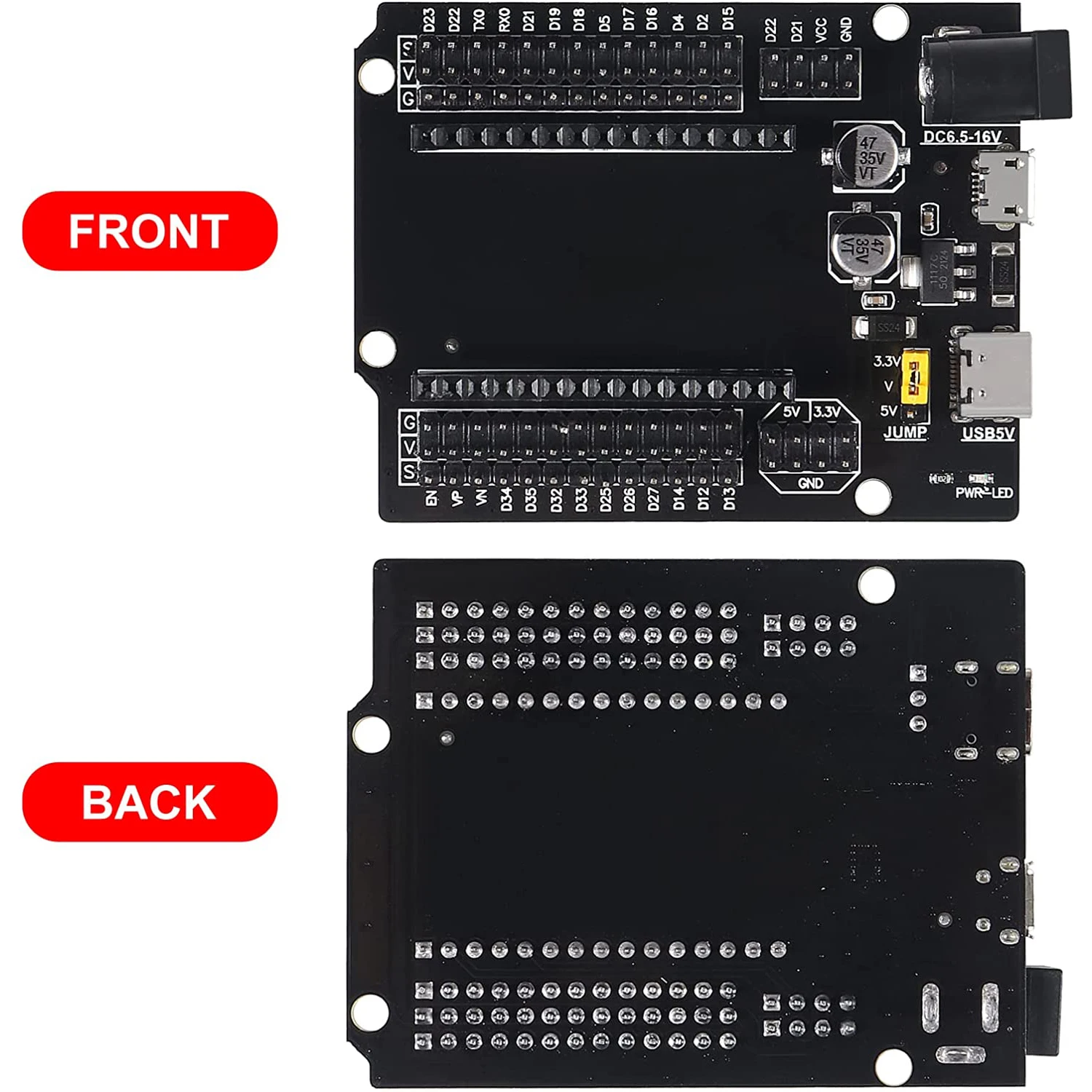 ESP32 Development Board Expansion Board Set Type-C USB CH340C WiFi+Bluetooth Ultra-Low Power Dual Core ESP32-DevKitC-32 30Pin