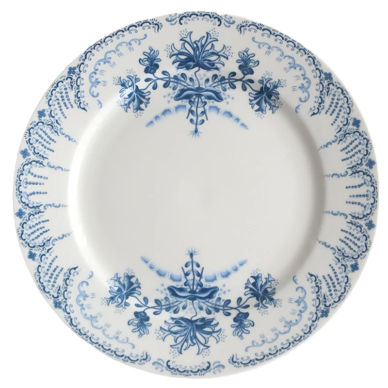 الفرنسية الأزهار طباعة كوب سيراميك طقم أطباق 220 مللي جديد الإبداعية الجمالية مقبض أكواب القهوة خمر كعكة الشاي بعد الظهر طبق الحلوى