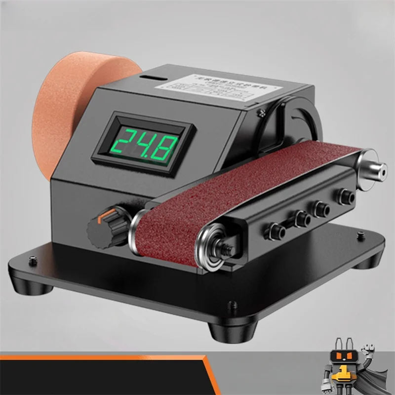 

High Power Infinite Speed Control Digital Display Sanding Belt Grinder Easy To Sharpen Electric Sanding Belt Machine