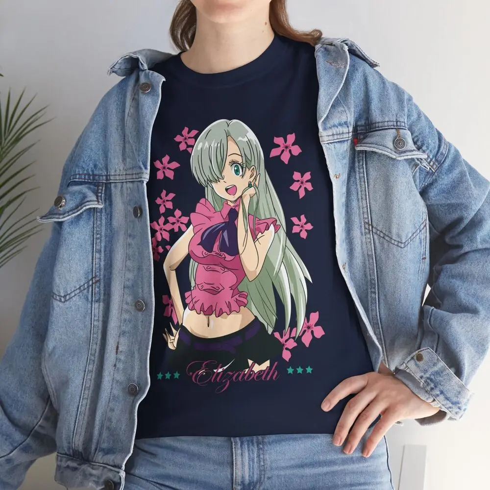 Waifu Girl Elizabeth Liones T Shirt Nanatsu No Taizai Anime Manga Japanese Tee