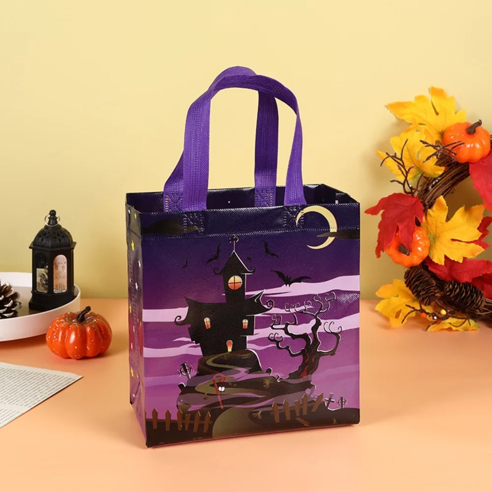 Witch Halloween Non-woven Bag Handbag Shopping Bag Halloween Tote Bag Pumpkin Candy Bag Halloween Gift Bag Party Supplies