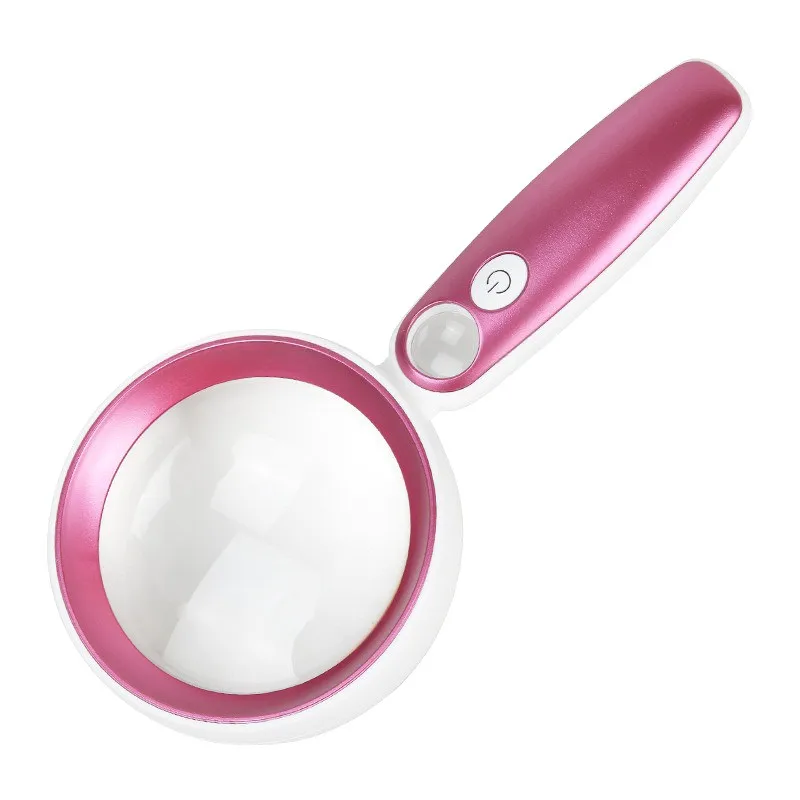 Exquisite-Professional Magnifying Glass 6X 22X For Seniors Reading With 23 LED Light Handheld Magnifier Jewelry Loupe