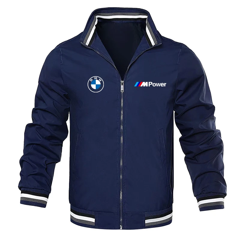 BMW Brand Logo Printed New Cycling Zipper Jacket Motorcycle Jacket Car enthusiasts Zipper Jacket Casual And Simple Men's Jacket