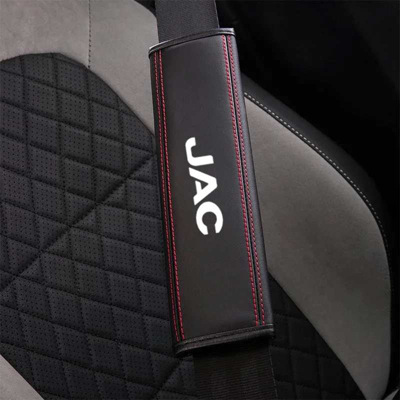 For JAC Refine J3 J2 S5 A5 J5 J6 J4 Vapour S2 T8 1pc Cowhide Car Interior Seat Belt Protector Cover For car Accessories