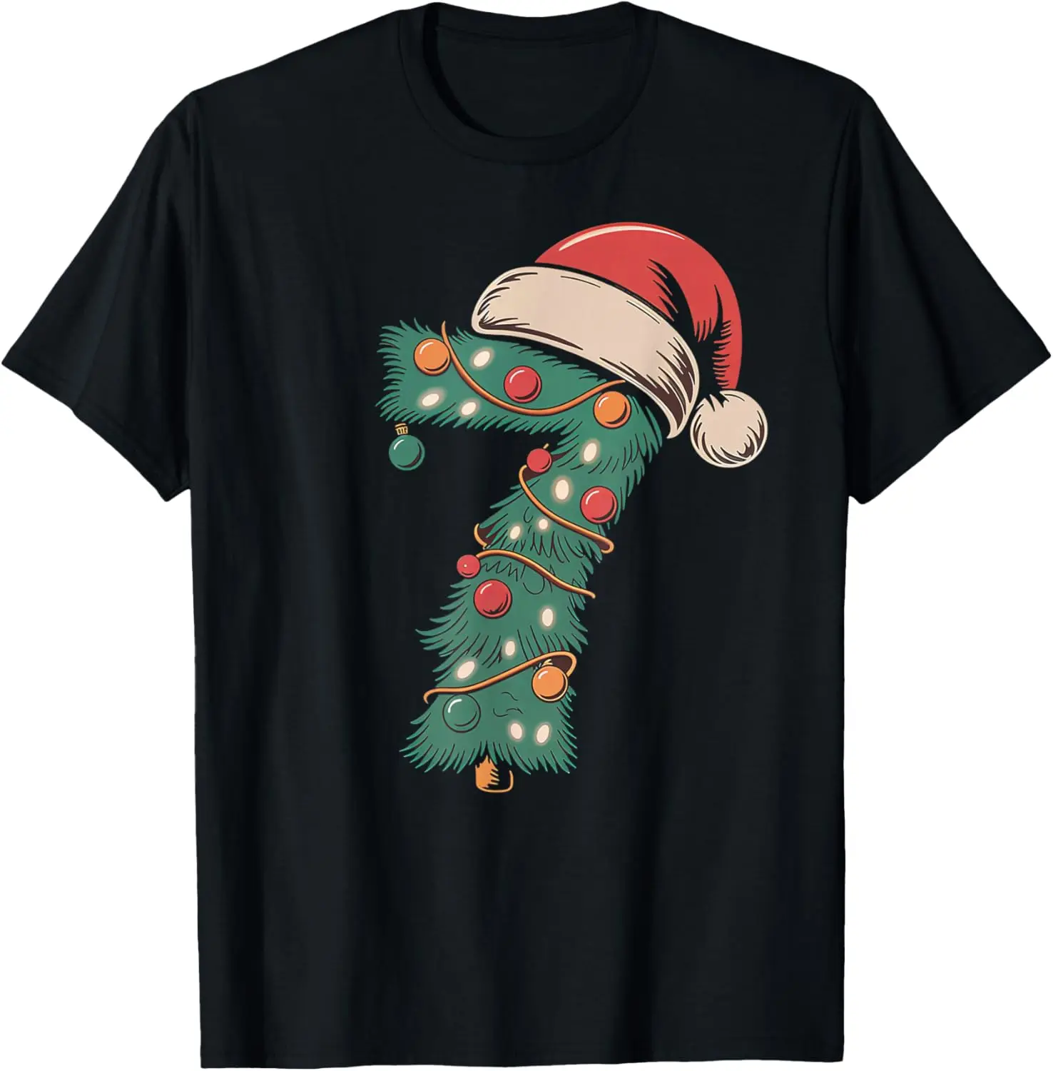 7 Number 67 Christmas Six Seven Meme T-Shirt Summer Short-Sleeved Breathable Sweat-Wicking Versatile Fashion T-Shirt For