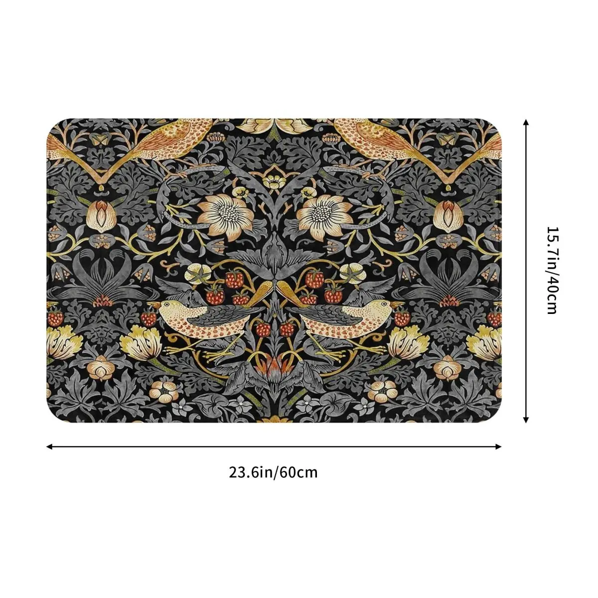 William Morris Strawberry Thief Doormat Antiwear Carpet Rug Kitchen Entrance Home Floor Mat for Living room Footpad Mats