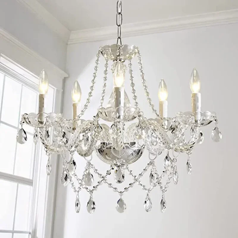 

Europe Luxury Chandelier Lights Crystal Chandeliers Home Decor Loft Living Dining Room Kitchen Pendant Indoor Lighting Fixture