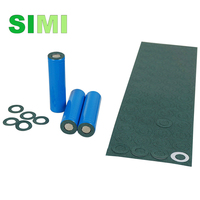 100pcs 1S 18650 Li Battery Insulation Gasket Adhesive Paper Lithium Pack Cell Glue Electrode Insulated Pads