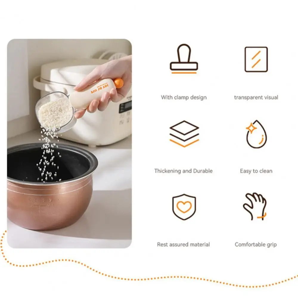 PET Kitchen Rice Scoop Multifunctional Moisture and Insect Prevention Pet Food Measuring Spoon Cooking Measuring Cup