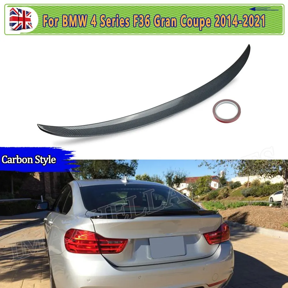 

CARBON Look REAR BOOT TRUNK SPOILER FOR BMW 4 SERIES F36 418i 430d 440i GRAND COUPE 2014-2021 Rear Tail Spoiler Lip Auto Parts