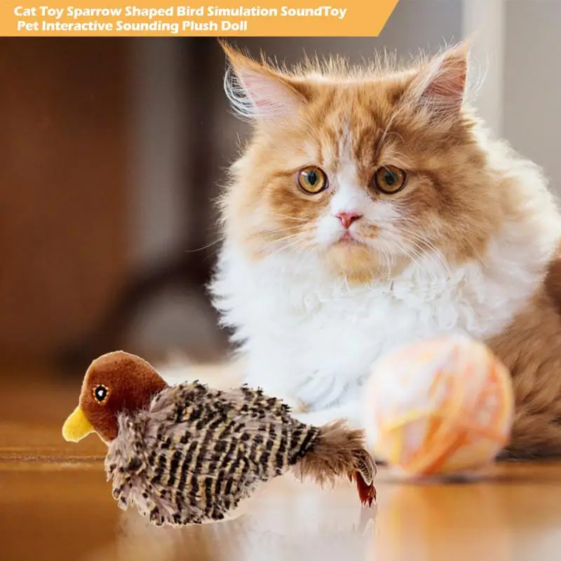 New Gigwi Pet Toys Melody Chaser Series Cat Toy Native Feather Simulation Design Simulate The Real Sounds Of Animals Toy For Cat