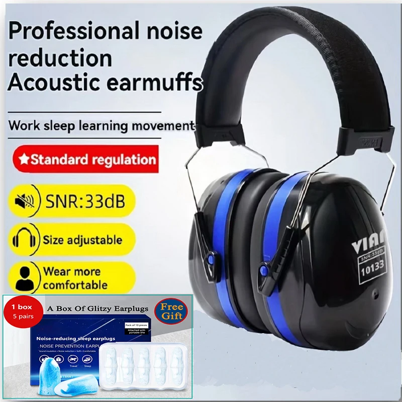 

Soundproof And Noise Damper Earmuffs ,Headset Safety Earmuffs with Adjustable, Hearing Protection for Outdoor Sports