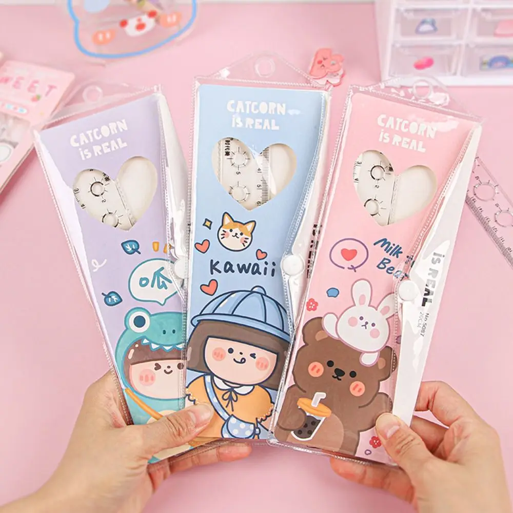 

4 шт./компл., многофункциональная прямая треугольная линейка, набор транспортиров, прозрачная линейка для рисования 4 в 1, линейка для рисования, математическая линейка