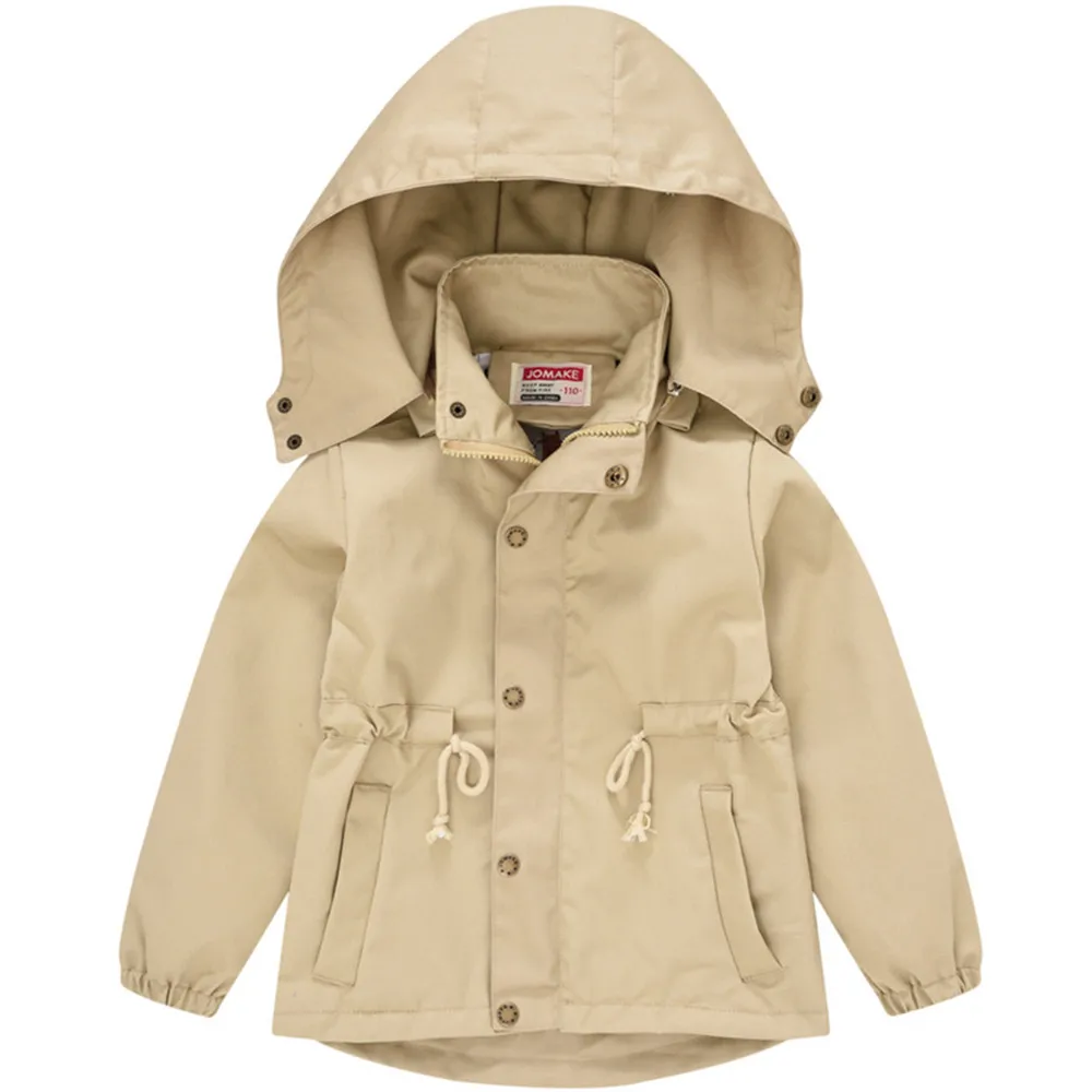 

Spring Autumn Trench Coats For Boys Girls Fashion Clothes Kids Hooded Windbreaker Jackets Teen 3-10Y Outerwear Children Parkas