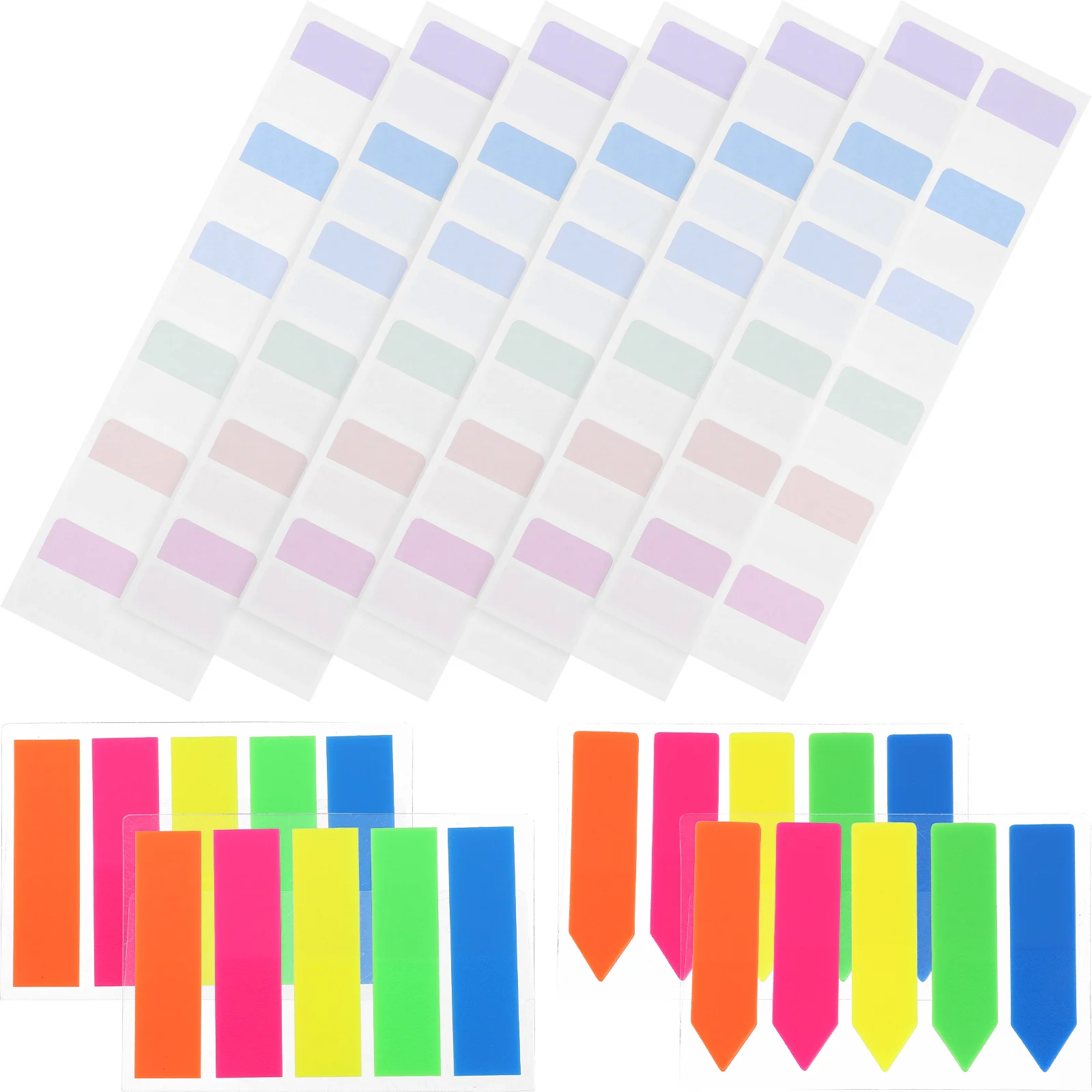 640 ชิ้นแท็บหน้าเหนียวหมายเหตุกระดาษโปร่งใสสีบันทึกสําหรับโน๊ตบุ๊คโรงเรียนอุปกรณ์สํานักงานปฏิบัติคําอธิบายประกอบ