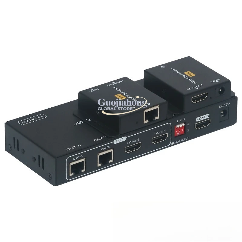 Wholesale supply HDM & I network cable extender 50 meters 1 in 2 out, one send and two receive receiver transmitter
