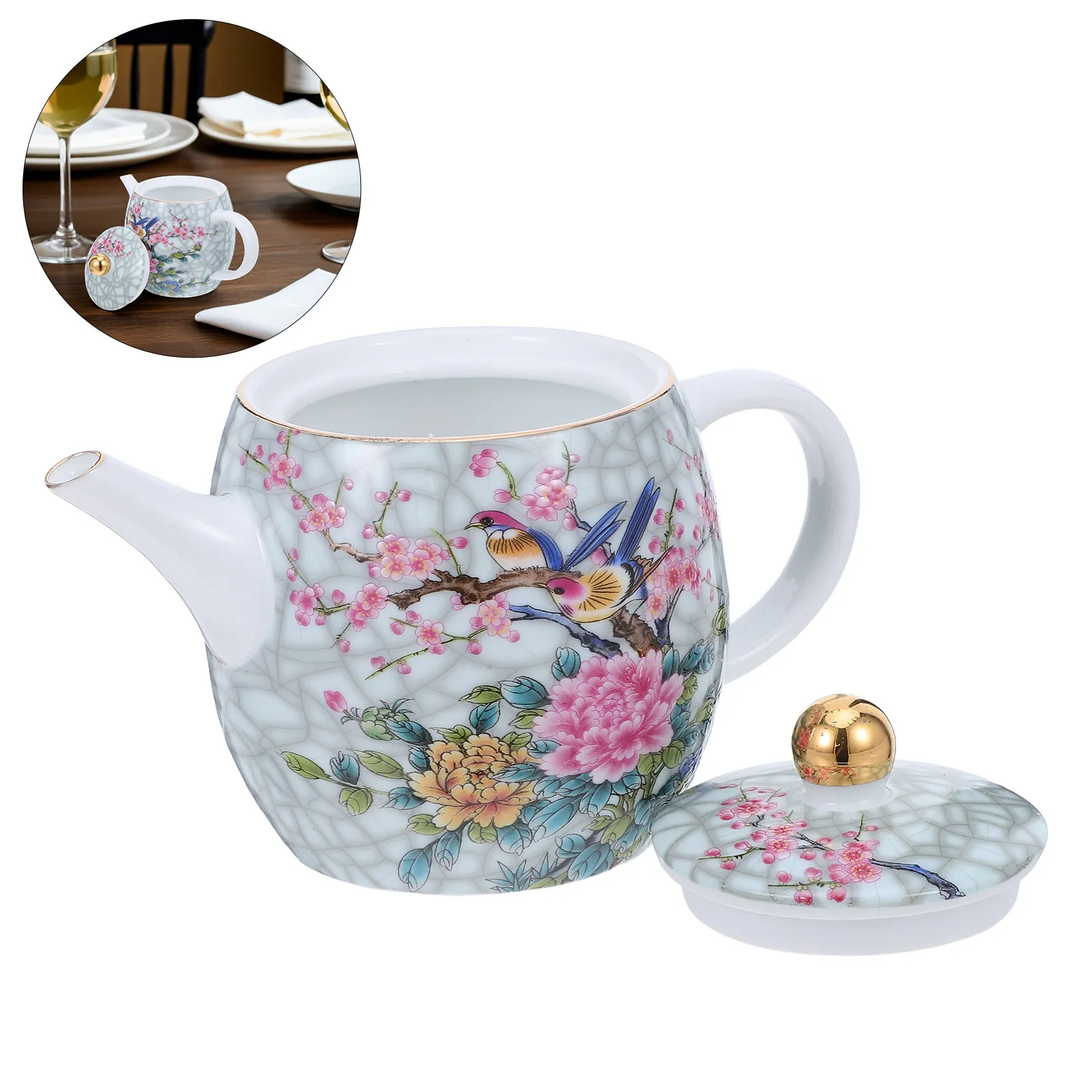 

Ceramic Teapot Ceramic Teaware Heat Resistant Teaware Tea Pot Ceramic Tea Kettle