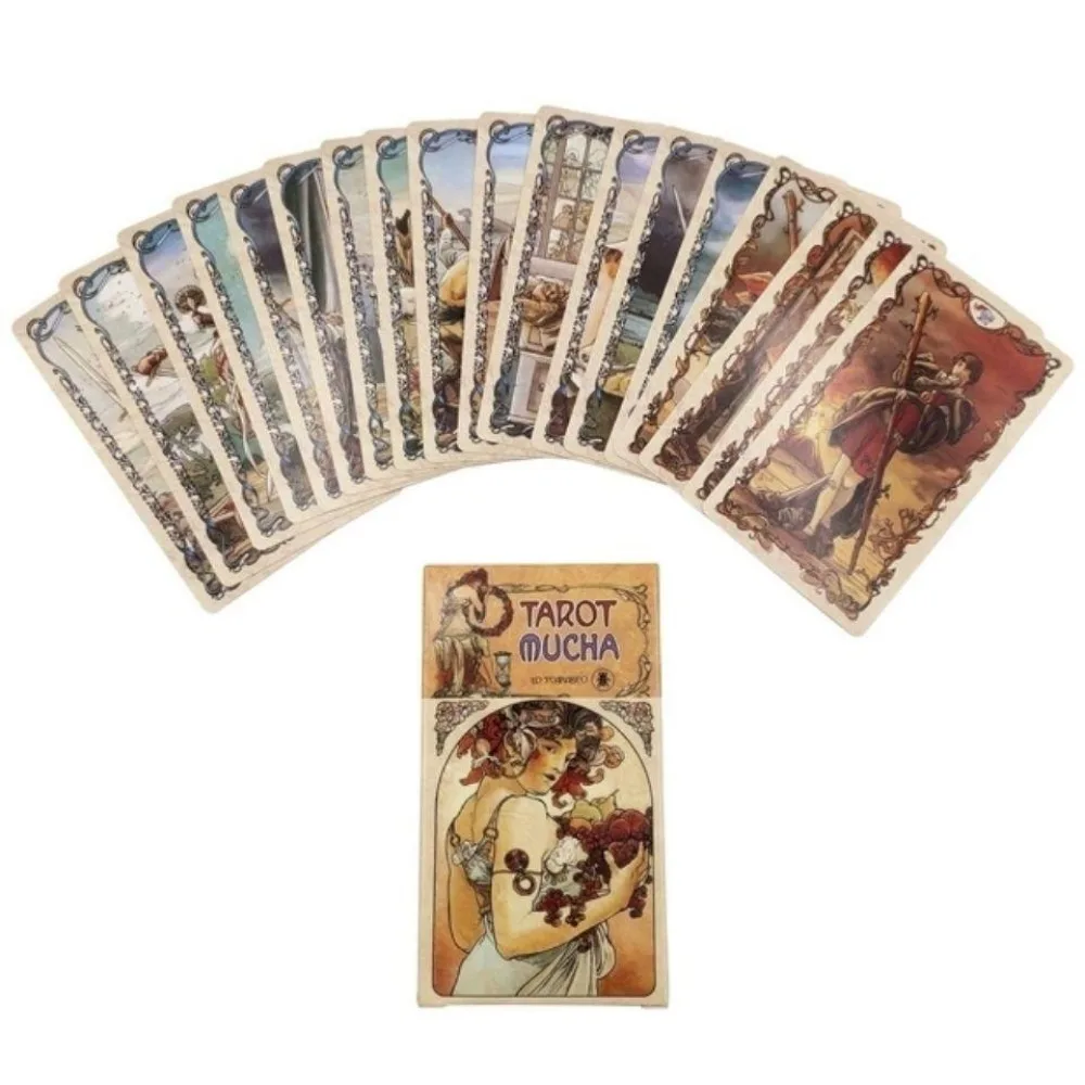 Mucha Tarot Cards English Version Board Game Card