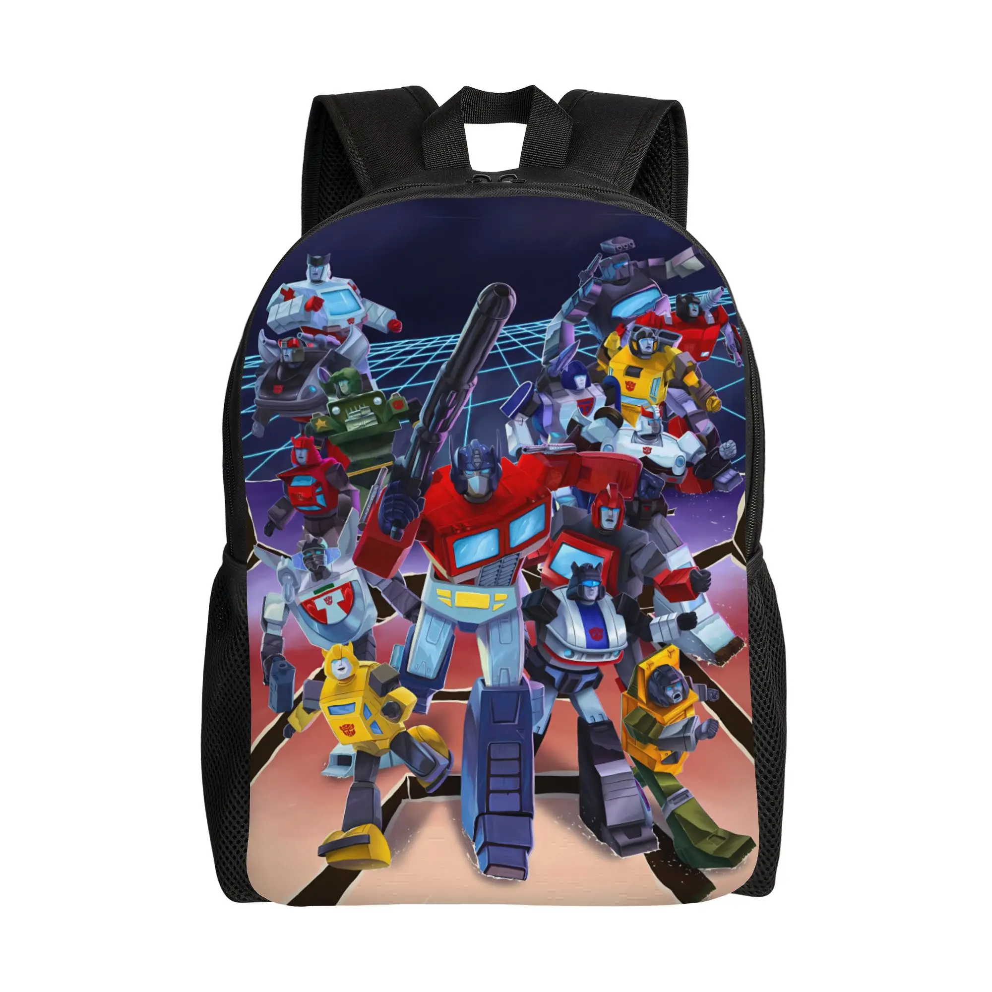 Transformered Cartoon Backpack Women Men 3d Printing Big Backpacks Polyester Casual High School Bags University Rucksack