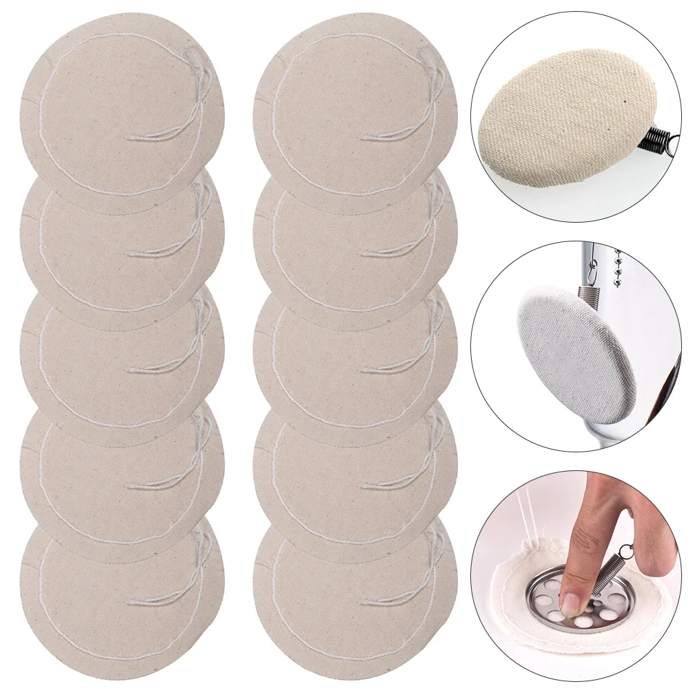 20pcs Syphon Coffee Maker Filter Cotton Replacement Filter​ Cloth (Beige)