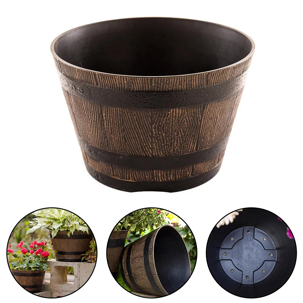 Fotografia 5: Vaso de Flores Suculentas em Formato de Lótus, Cilíndrico, 1 Unidade, Substituição, Balde de Uísque Espessado para Jardim, Alta Qualidade