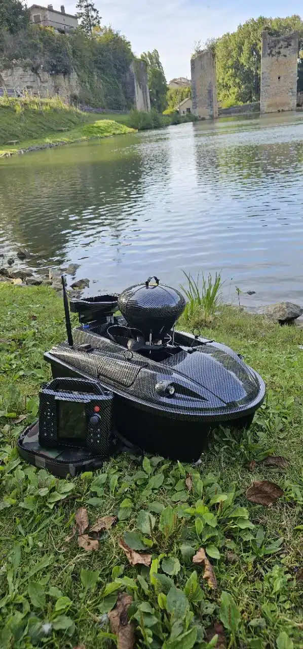 M60-Plus Fishing Bait Boat with GPS +sonar Fishing Finder +color Display Screen + Dispenser + Rear Bin