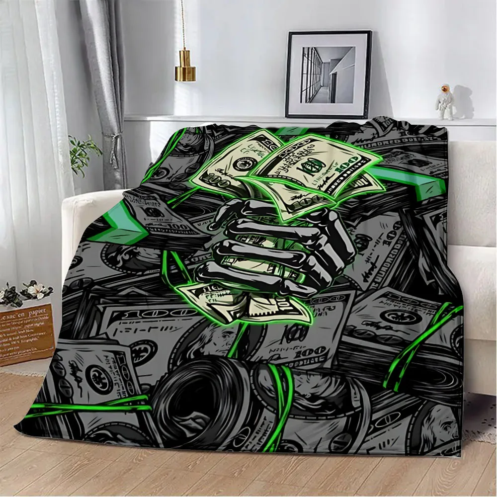 

Dollar Euro Money Printed Blanket Picnic Blankets Warm Blanket Soft and Comfortable Blanket Home Travel Birthday Gift