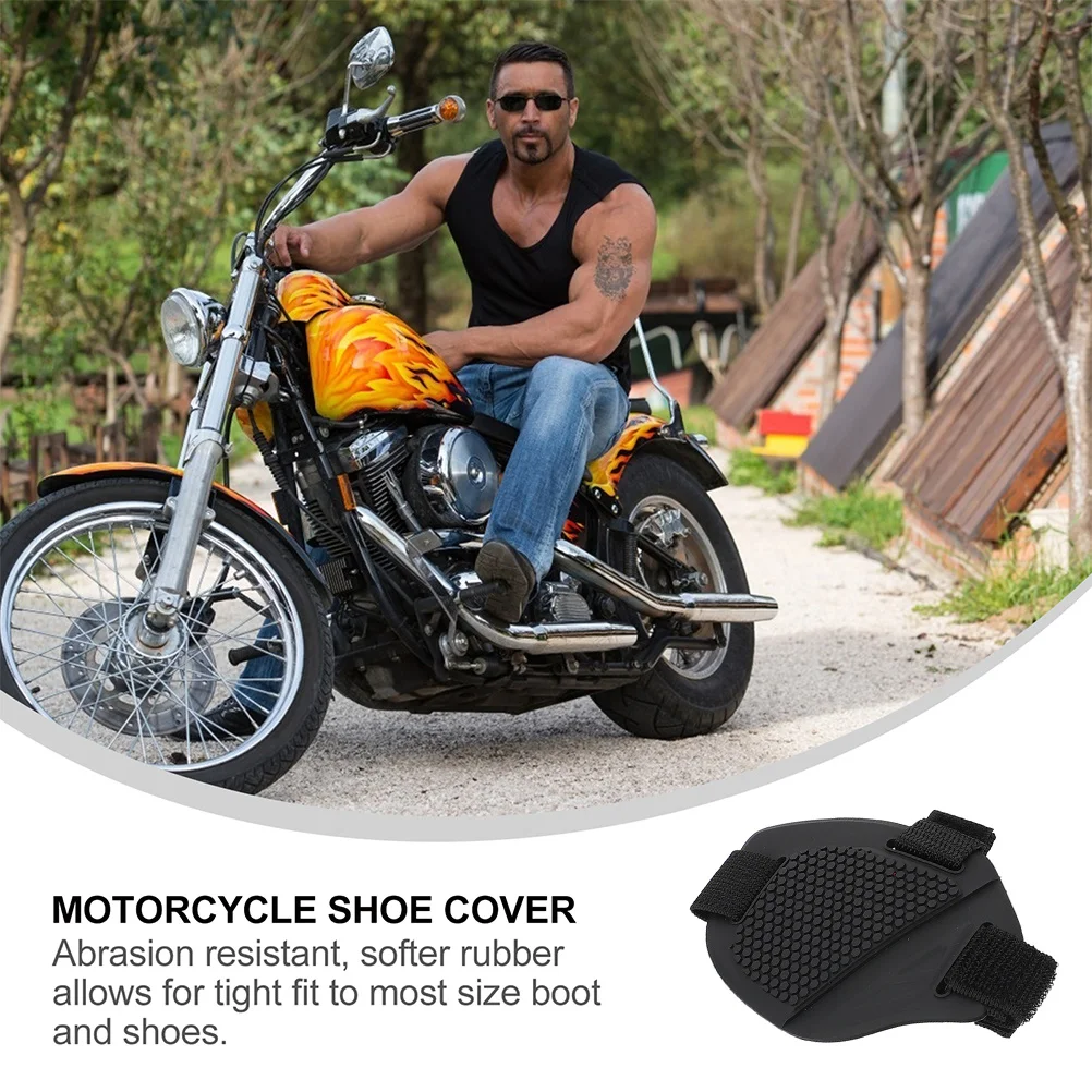 

Накладка на переключение передач мотоцикла, прочный резиновый защитный чехол, эластичная регулируемая защита для велосипедной обуви, черная