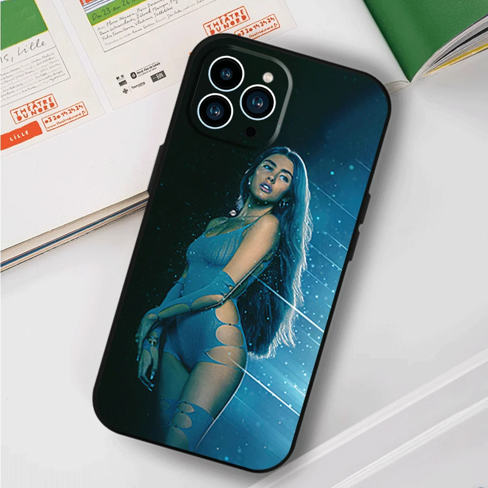 Singer Madison Beer Phone Case for iPhone 12 11 13 14 15 16 Max Pro Plus Black Soft Silicone Cover