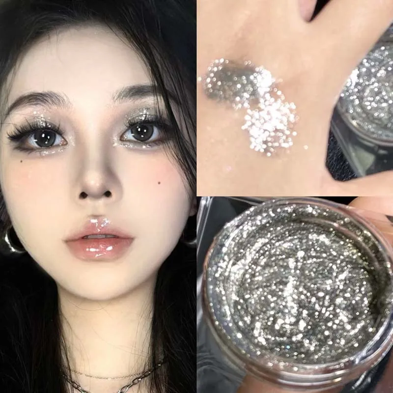 Faiccia Glitzer-Gel-Lidschatten, Wasserfest Mini, Funkelnder Hochglanz, Ideales Valentinstagsgeschenk