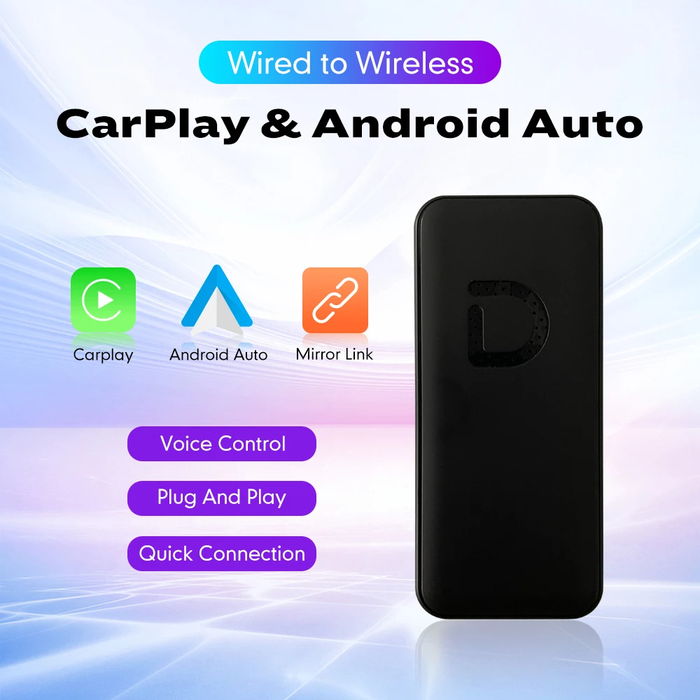 Wired To Wireless Apple CarPlay Android Auto Dongle For Aftermarket & Factory Stereo Unit USB Adaptor For iPhone Android Phone