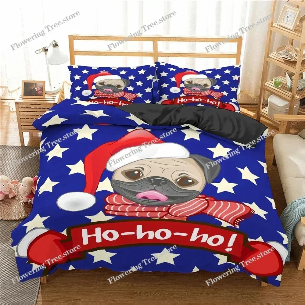 Cute Animal Bedding Set Cartoon Pug Dog Duvet Cover Sets Kids Comforter Cover Queen King Twin Single Size Polyester Quilt Cover0 4