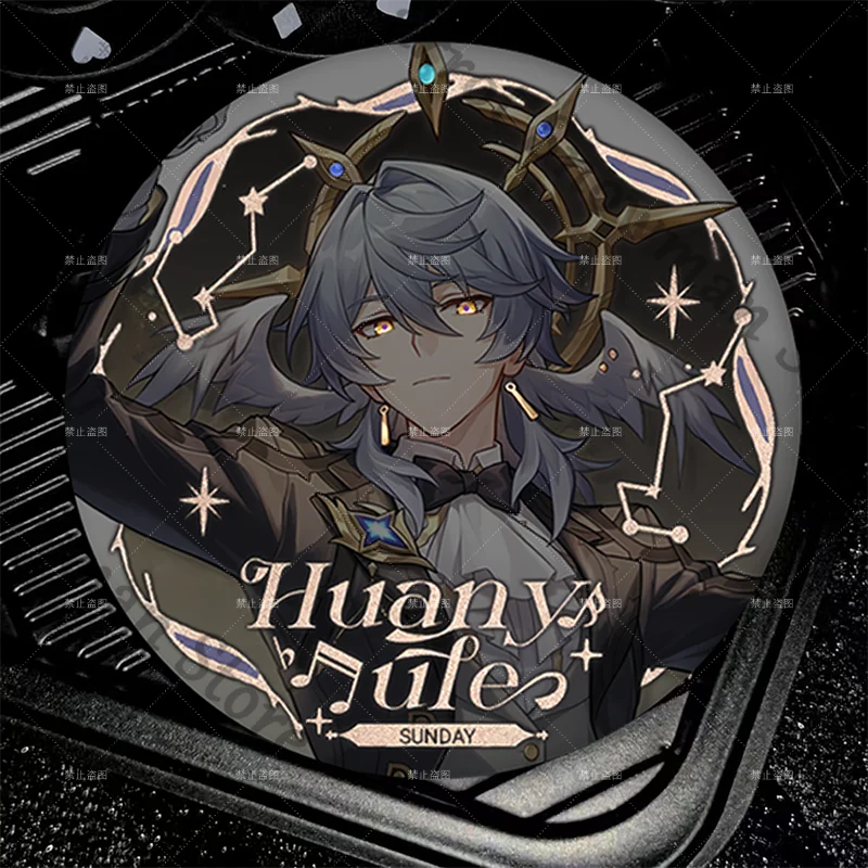 Honkai: Star Rail Castorice Acheron Herta Anime Doppio Flash Distintivo Spilla in banda stagnata Distintivo Medaglia Cartoon Cosplay Regalo 75mm