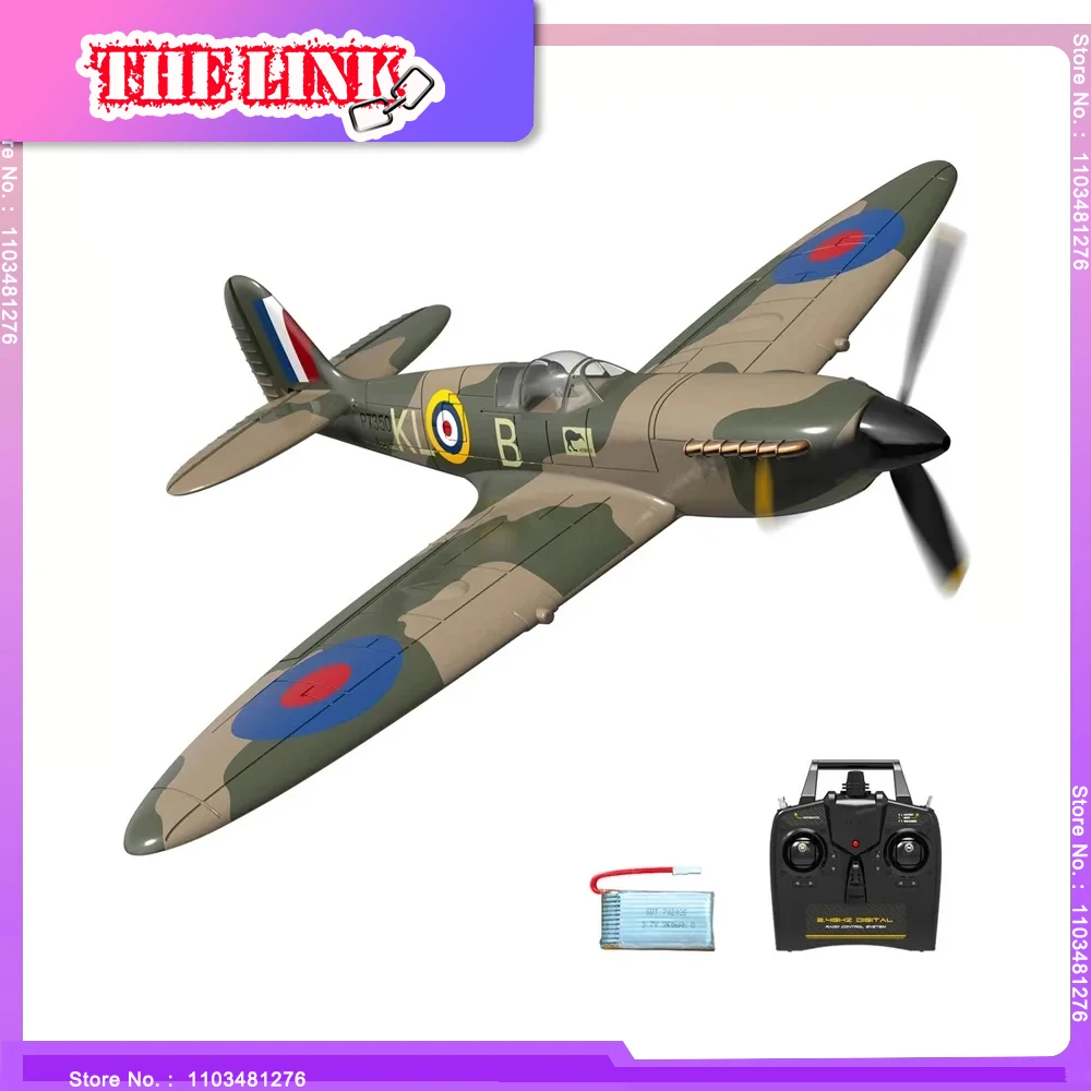 

COOLBANK Airplane 2.4G 4CH Remote Control EPP 400mm Wingspan 6-Axis 761-12 Spitfire RC Aircrafts for Children Adults (76112 RTF)