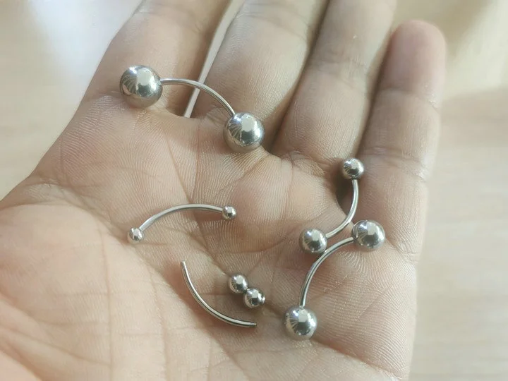 

Titanium Steel Lip Tongue Ear Bone Eyebrow Belly Button PA Ring Piercing Value Pa Faion Jewelry DIY Accories