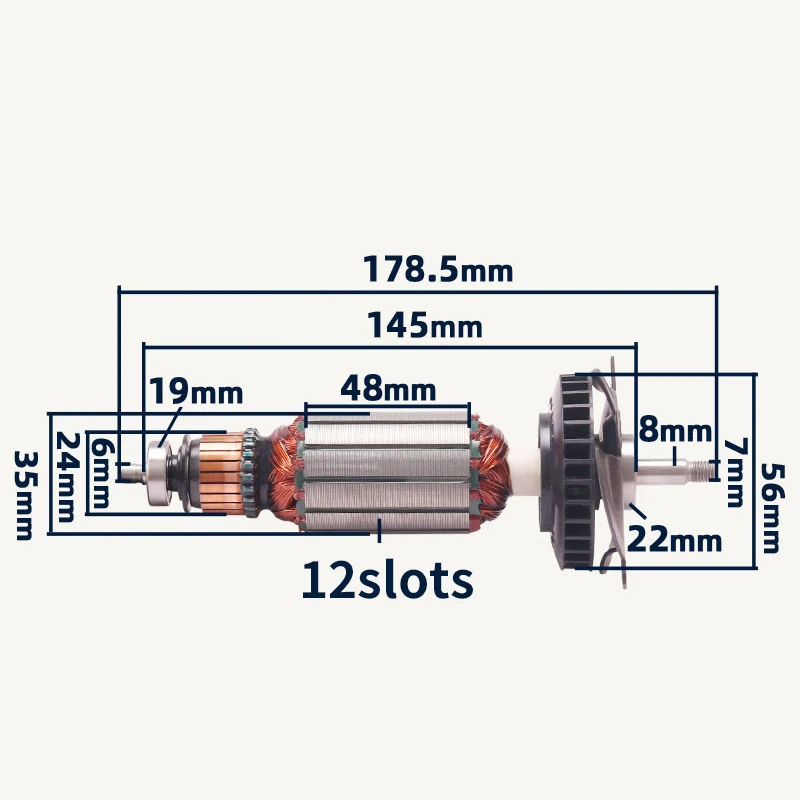 AC220-240V Genuine Rotor Accessories for DEWALT DW803 DW810 820 6288 Angle Grinder Rotor Armature Anchor Stator Coil Replacement