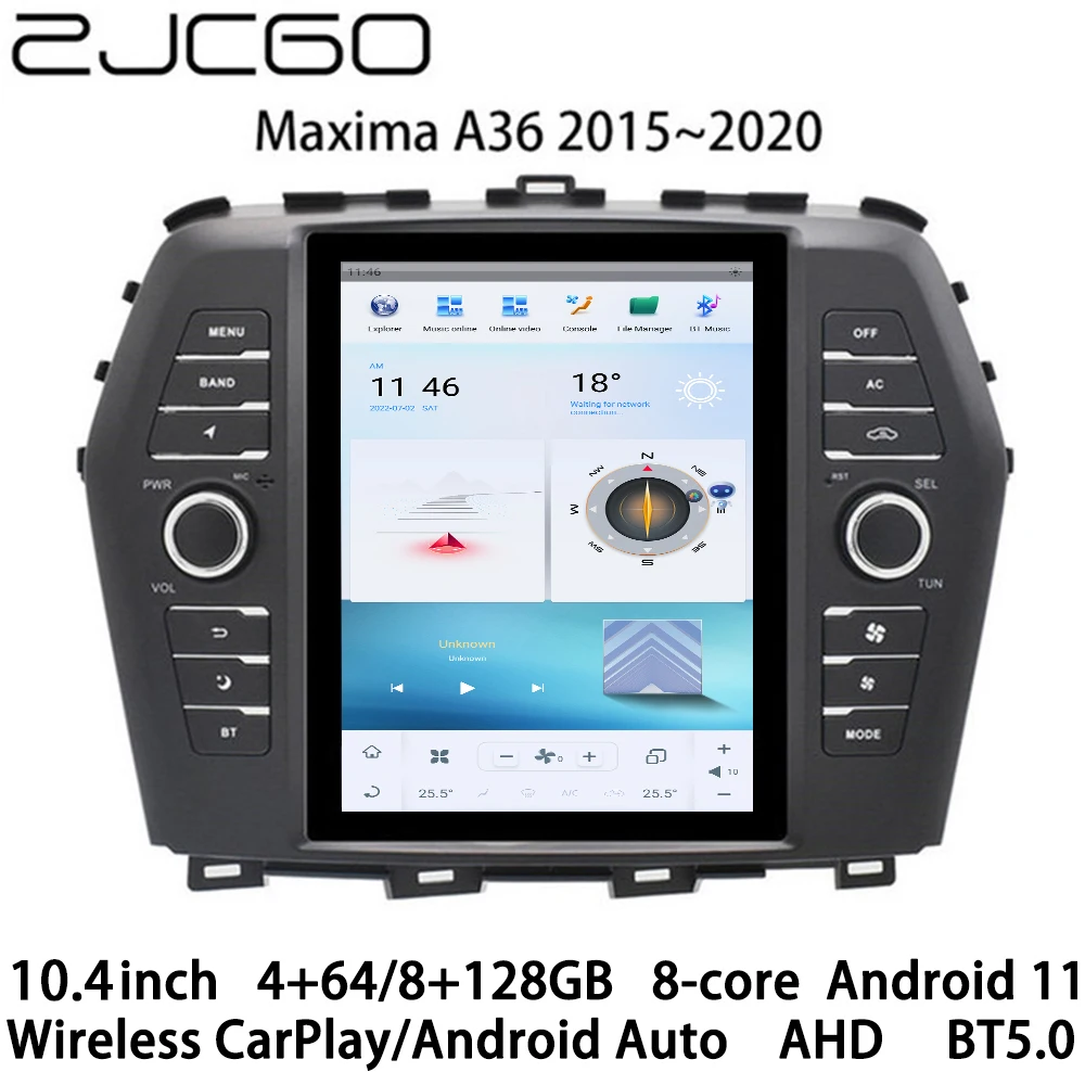 

Автомобильный мультимедийный плеер ZJCGO, стерео, GPS, радио, навигация, навигация, Android экран для Nissan Maxima A36 2015 2016 2017 2018 2019 2020
