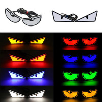 2Pcs Motorcycle Led Demon Eye Light Semicircle/Triangle Eye Turn Signal Light Dynamic Tail Lamp Mini Car Decoration Lights