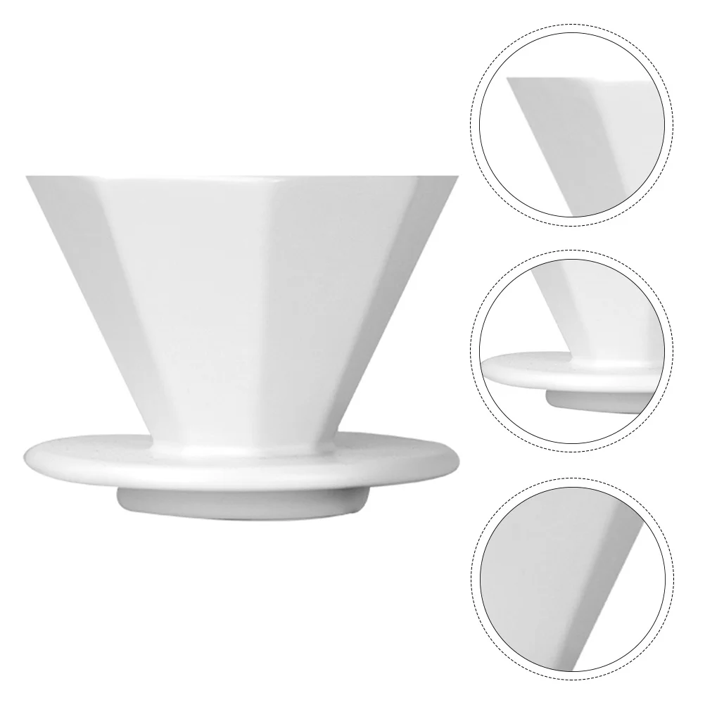 

1Pcs Octagonal Coffee Filter Cup Premium Ceramic Coffee Strainer Fine Filtering Function for Home Cafe Use Manual Drip Filter