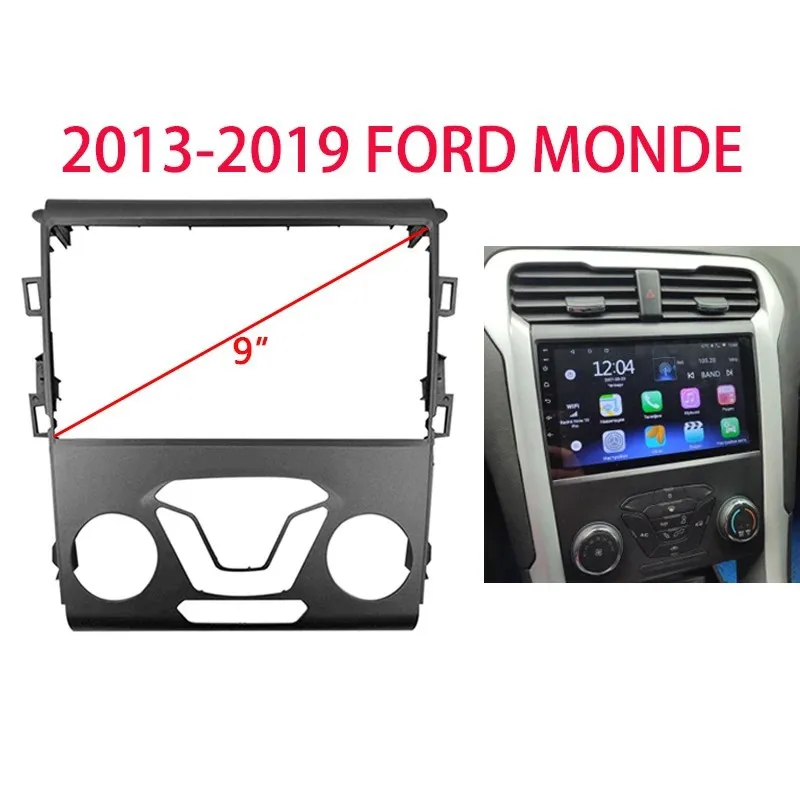 

9 Inch Car Radio Fascia For Ford Mondeo Fusion 2013-2019 Video Panel Player Audio Frame Dashboard Mount Kit Frame Wire Suit