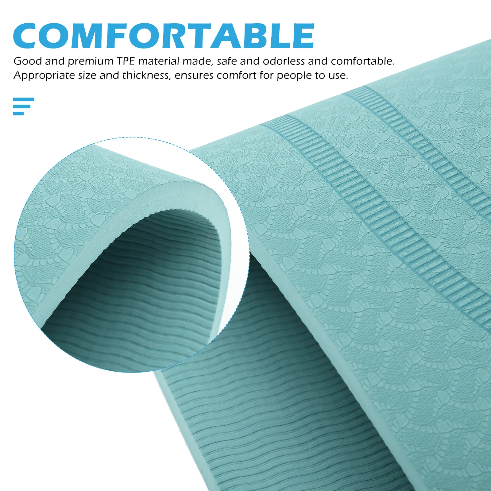 

Comfortable Jumping Mat Non-Slip Multi-Function Skipping Mat Premium Tpe Material for Hot Yoga Pilates Workouts