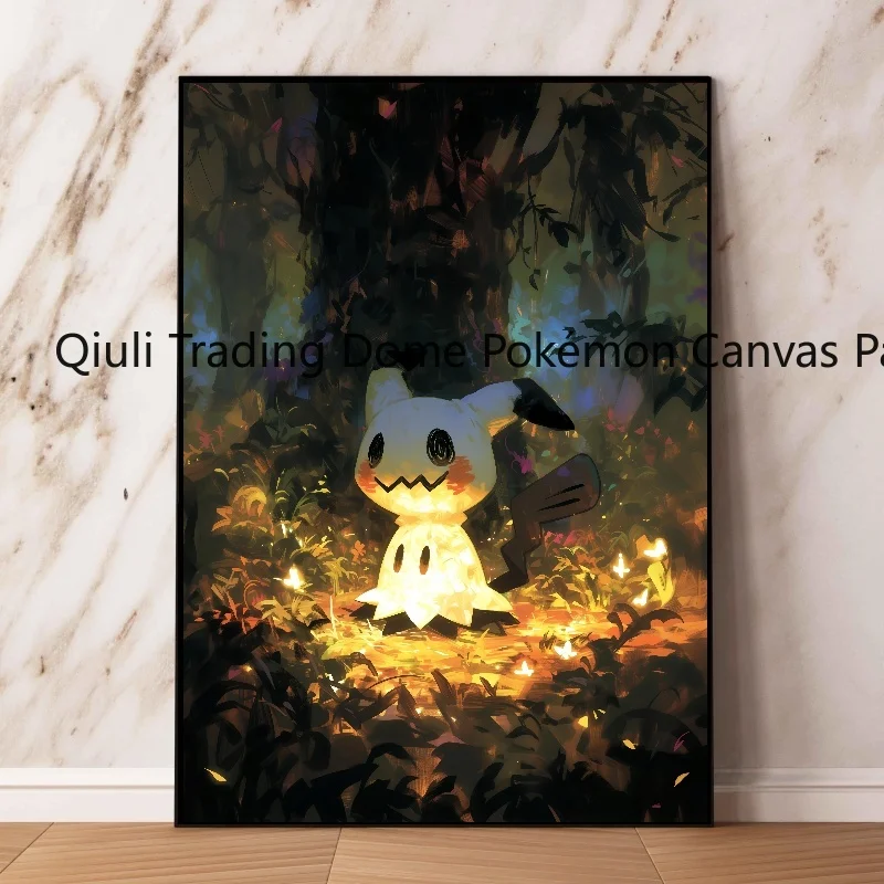 Pokemon Anime Cartoon Canvas Painting Mimikyu Poster Print Mural High Quality Picture Wall Art Home Aesthetic Decor Cuadros